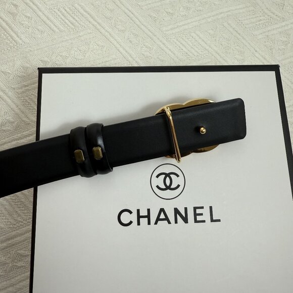 Chanel Black Leather Belt - Picture 4 of 7